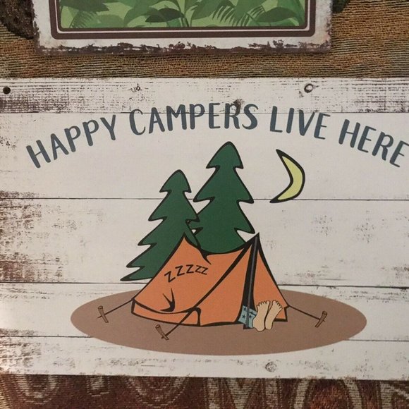 Lot Of 4 Camping Campground Signs RV Trailer Rules Wooden NEW - Picture 7 of 7